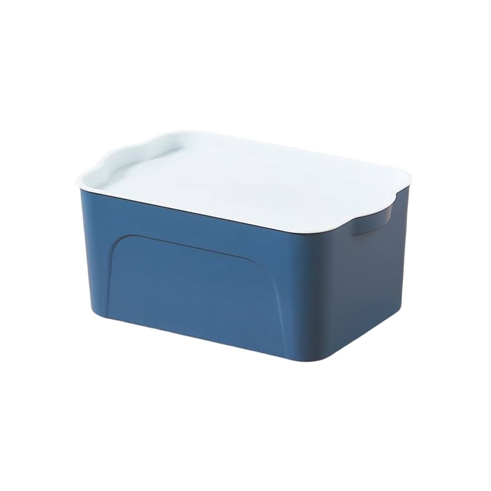 Amazon.co.jp: 収納ボックス プラスチック 青色 32×20.5×14cm